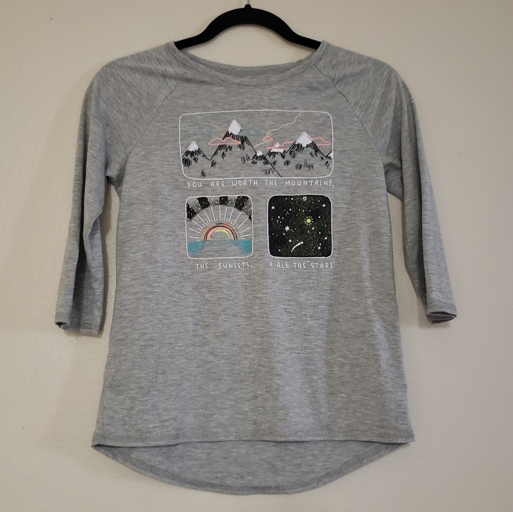 Girls Inspirational Graphic Top Size 10/12